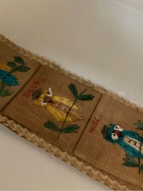 Wicker style vintage  whatnot wall organizer.